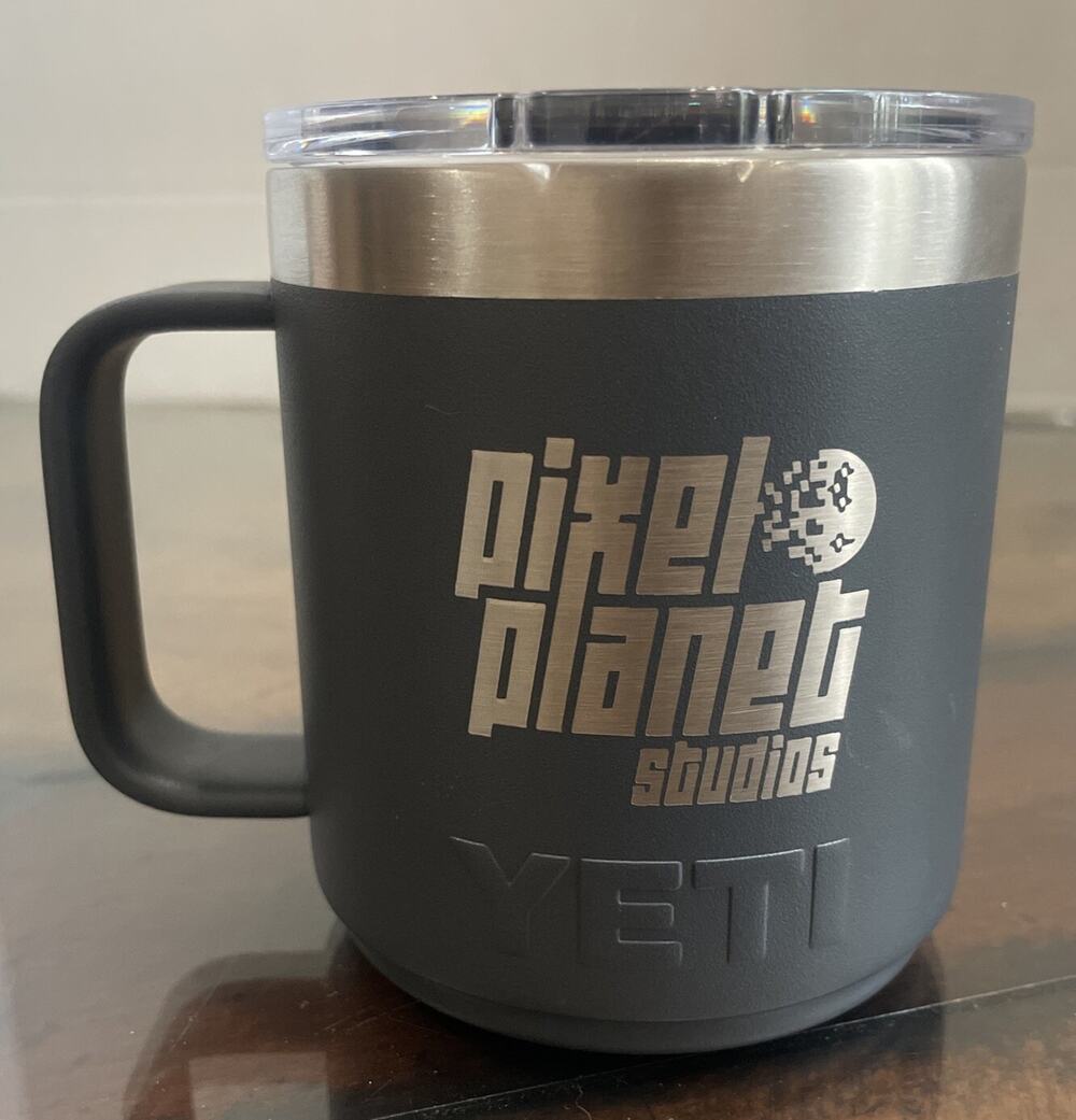 Lid Gray Coffee Cup NEW Rocket Pixel Studios Thermal YETI